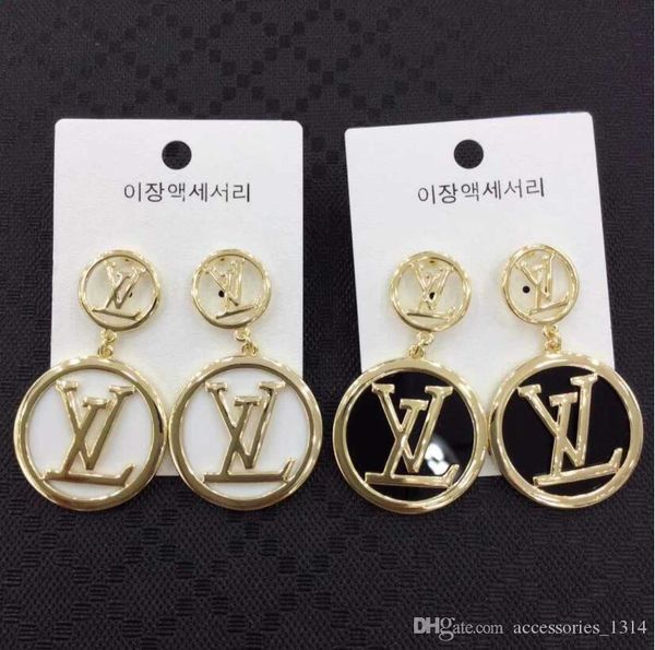 

korean version of the big letter earrings earrings net red anchor ear ring personality exaggerated tide people explosion models, Golden;silver