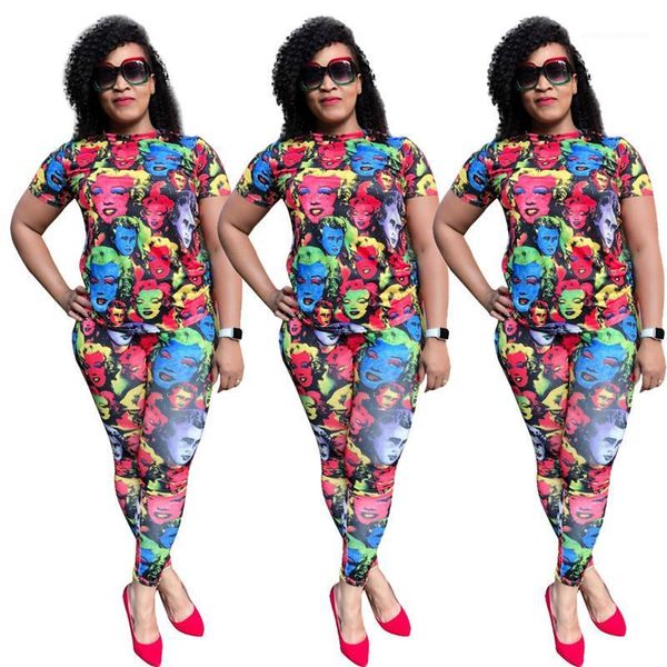 

style womens apparel profile p womens tracksuits print short sleeve womens 2pcs set fashion street, Gray