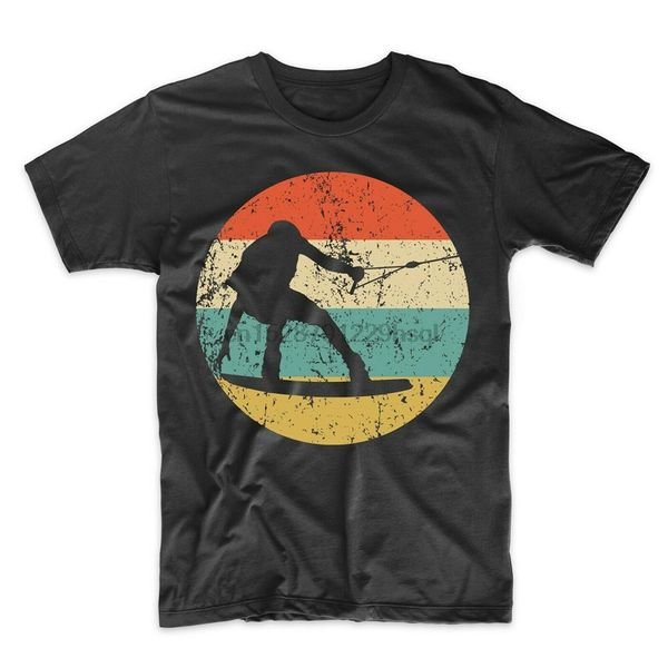 

мужчины вейкбординг shirt - ретро wakeboarder иконка футболка для молодежи среднего возраста старости футболочки