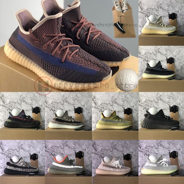 

size 36-48 with ball box socks abez eliada yecher asriel oreo cinder reflective kanye west running shoes mens women trainers sport sneakers