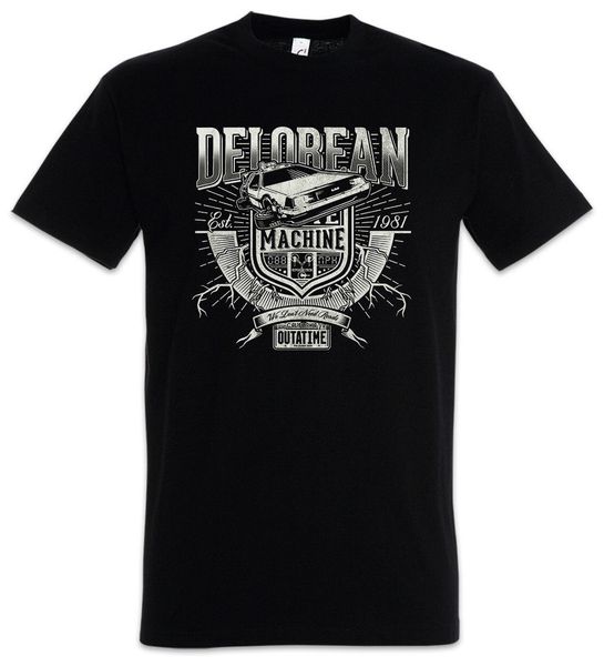 

2019 new short sleeve casual delorean time machine t-shirt - back to the future shirt graphic tees