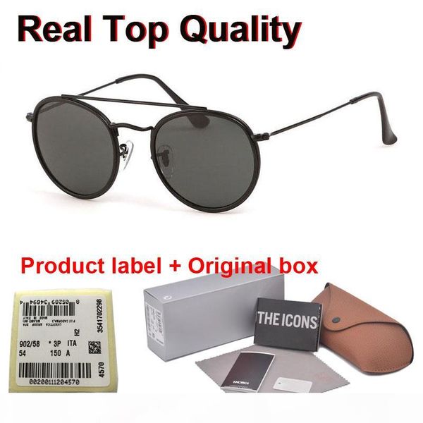 

brand designer glass lens round sunglasses men women steampunk goggle fashion retro vintage sun glasses with cases and box, White;black