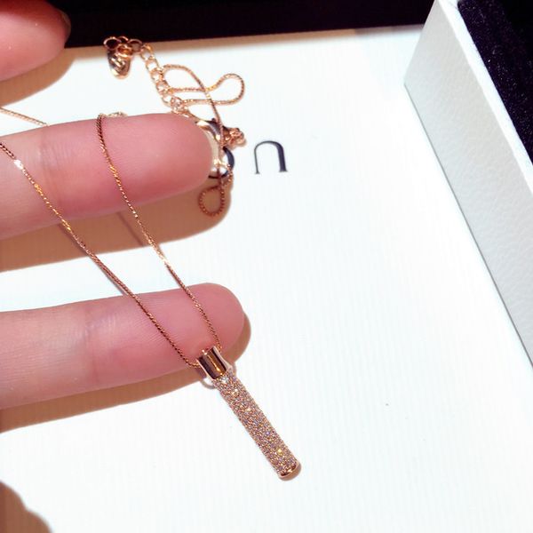 

new fashion japanese and korean exquisite super beauty inlaid rhinestone geometric temperament clavicle necklace short necklace, Silver