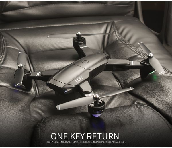 

black rc drone 4k hd camera professional aerial quadcopter children's toy wifi fpv real-time transmission black