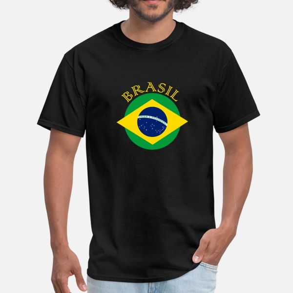 

brasil flag текст тенниска мужчин дизайн с коротким рукавом crew neck костюма fit аутентичные лето урожай рубашка
