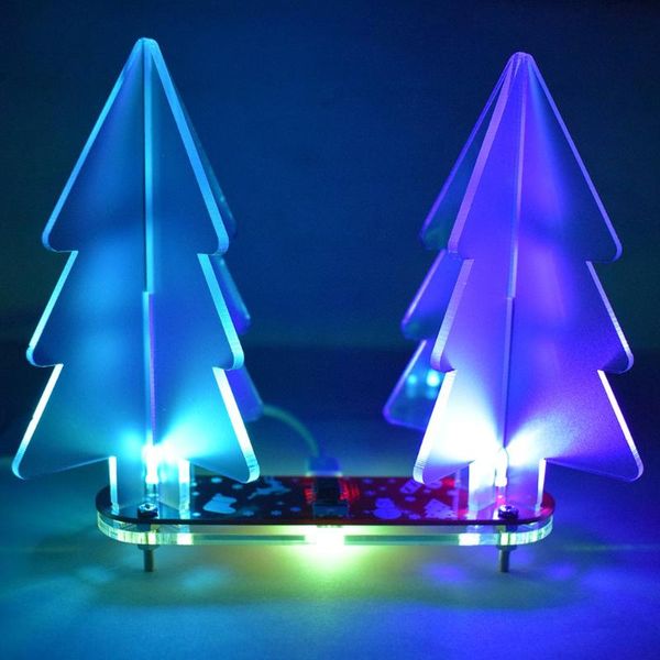 

diy handmade toys christmas tree christmas gifts full color led gradient tree acrylic stereo sale