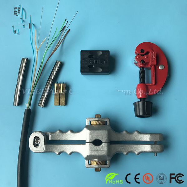 Freeshipping 3 PCS / lote FTTH Ferramenta Kit Fibra Tool Set SI-01 Stripper / tubo solto cabo Jacket Slitter / Transverse Abertura faca