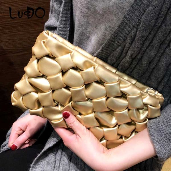 

женщины вечерние сумки конструктора класса люкс pu woven трехмерная ромбическая цепи леди плечо crossbody сумка chic party кошелек сцепления