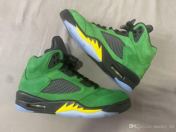 

2020 air authentic 5 se oregon ducks basketball shoes retro apple green yellow strike black jumpman 3m reflective 5s men sports sneakers