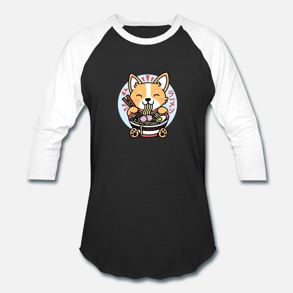 

корги kawaii ramen аниме собак корги japanes тенниска мужчины заказной размер хлопок s-3xl стандартный сумасшедший смешные повседневный лето