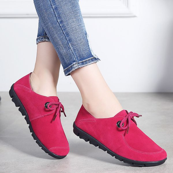 

fashion women's flat shoes genuine leather woman shoes flats casual loafers soft slip on moccasins lady driving hjm89, Black