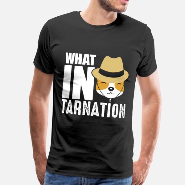

funny cowboy dog what in tarnation t shirt men printing short sleeve size s-3xl pictures anti-wrinkle basic spring outfit shirt