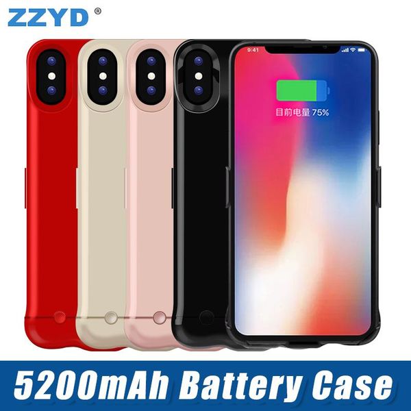 

cgjxszzyd for iphone x 5200 mah battery case portable phone backup rechargeable extended charger case with retail package