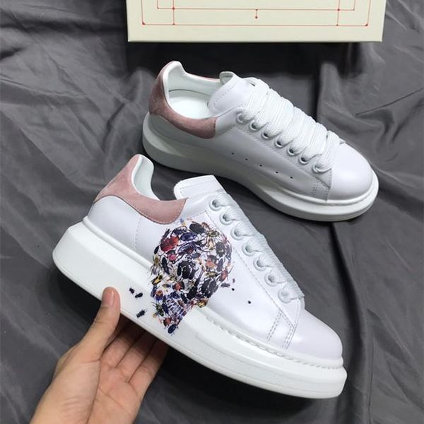 

hommes chaussures white sneakers hand painted graffiti high stylish floor pink shoes schoenen size new limited low cleats men boots, Black