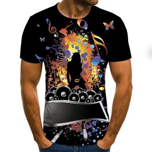 

music art musical instrument 3d style summer 3d print shirts harajuku aesthetic harajuku men clothing