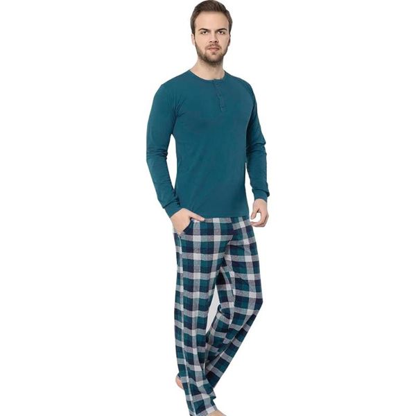 

long sleeve summer spring cotton pajamas set, Black;brown