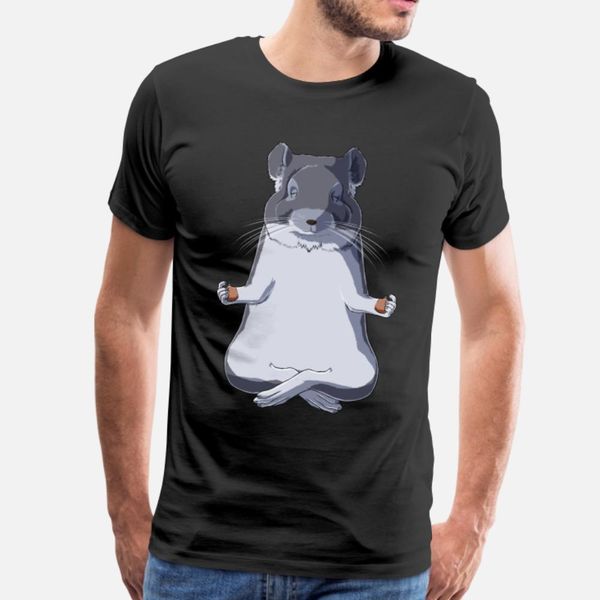 

chinchilla meditate t shirt men crazy 100% cotton o-neck gents crazy comfortable spring autumn cool shirt