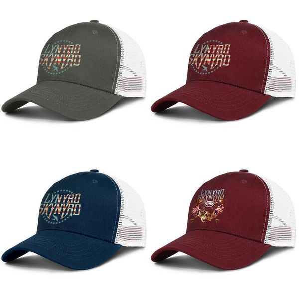 

lynyrd skynyrd logo star flag adjustable trucker cap fashion baseball hat vintage dad ball caps for men women 2016 hank kr made in usa, Blue;gray