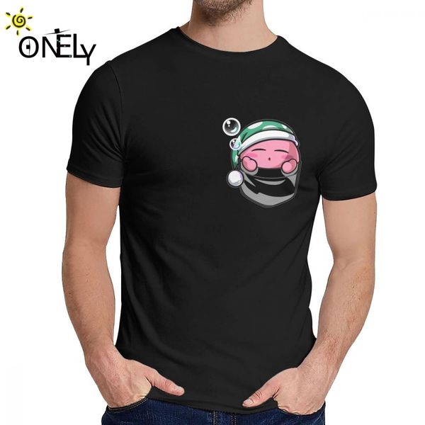 

man t-shirt pocket kirby sleeping natural cotton 2019 round collar vintage tee shirt