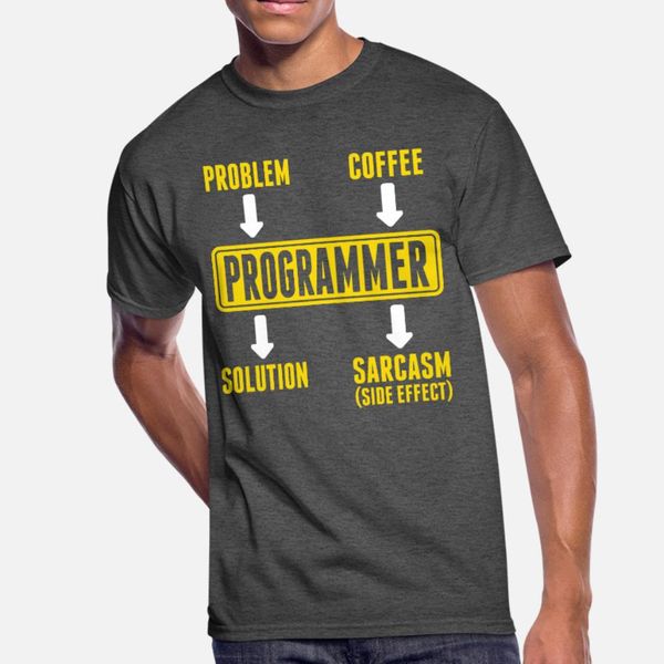 

problem coffee solution sarcasm programmer t shirt men famous tee shirt plus size 3xl normal famous comical summer style cool shirt