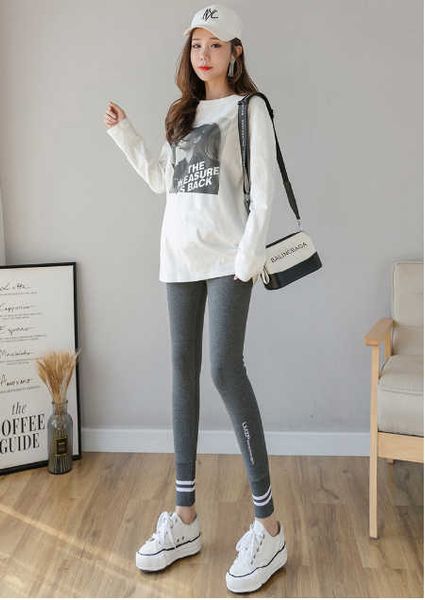

pure cotton 2020 pregnant women's trousers autumn leggings belly-lifting pants and ankle-length trousers m-2xl