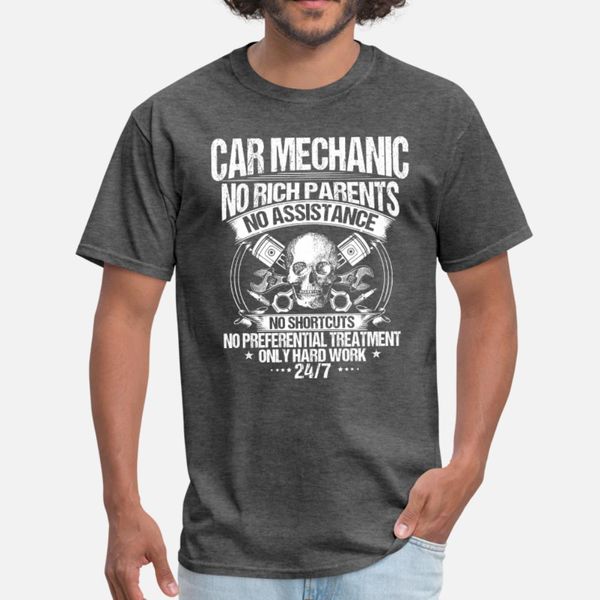 

car mechanic mechanics hard work gift present t shirt men designing 100% cotton o neck original loose building summer slim shirt