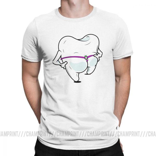 

dental floss hygienist t shirts for men teeth dentist summer clothes short sleeve funny t-shirt crewneck pure cotton tees