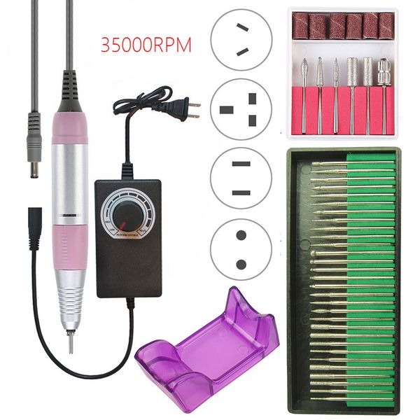 

nail drill & accessories 35000 rpm professional electric machine kit manicure pen pedicure strong file portable art tool set