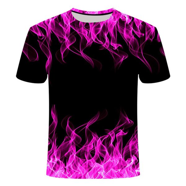 

new blue flame quality 3d print shirts hippie horror hippie men clothing