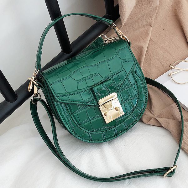 

alligator pu leather crossbody bags for women small shoulder simple bag special lock design female travel handbags