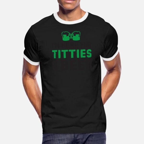 

titties и пиво тенниска мужчины настроенные футболка плюс размер 3xl шаблон солнечный свет моды весна прохладно рубашки