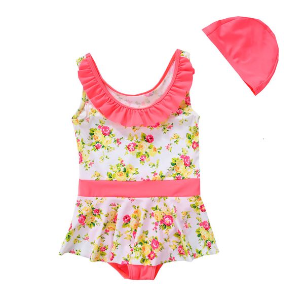 

vivo-biniya 2 piece set girls baby swimming suit beach suit skirt pink swimwear kids swimsuit upf50+ sun uv protection, Camo