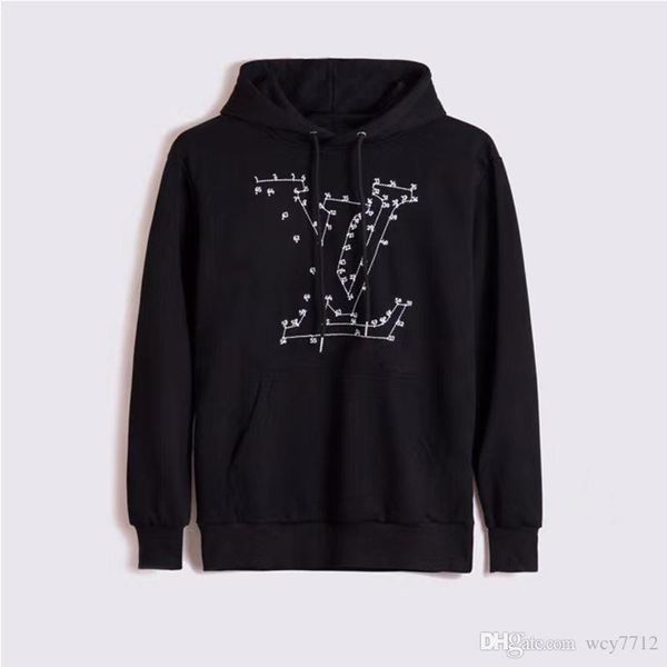 

autumn winter fashion men hoodie sweatshirt hip hop streetwear casual polo t shirts men women hoodies pullover sweatshirts, Black