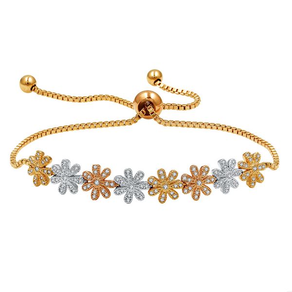 

brand fashion luxury charm multicolor elegance adjustable round crystal zircon bracelets for woman wedding party gift, Black