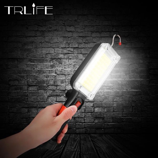 

portable lanterns 8000lm lantern led work light hook magnet camping lamp cob usb rechargeable 18650 torch waterproof highlight