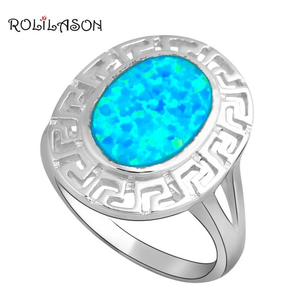 

rolalison simple set oval shape silver plated plated blue opal new listing carnival night gift or510, Golden;silver