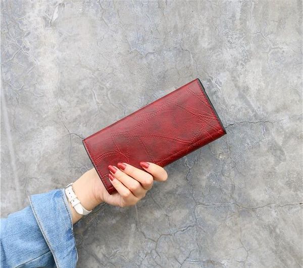 

2020.Spring and autumn Hold trendy fashion womens wallet student long multi-function buckle wallet multi card holder clutch beautifully