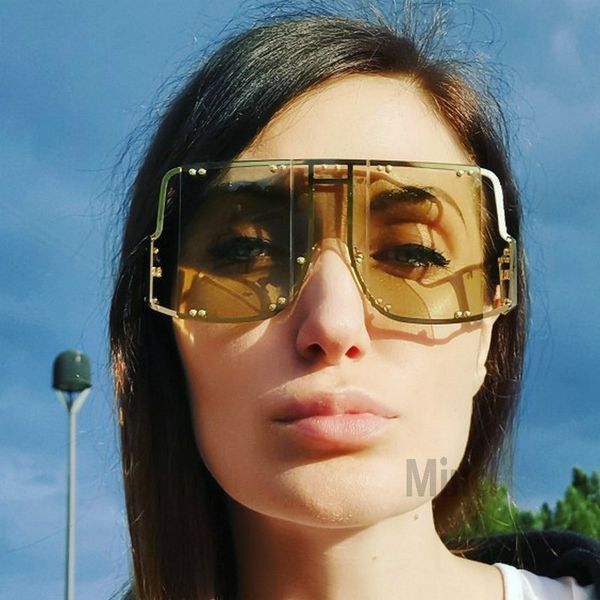 

oversized sunglasses 2020 brand designer women men shades blockt mask big square sunglasses women uv400 eyewear fml, White;black
