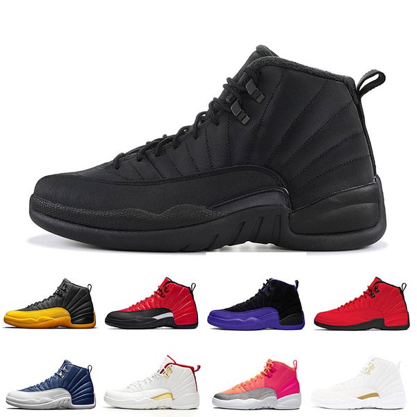 

ov black 12 12s men basketball shoes university gold flu game game royal mens outdoor sneakers sports shoes