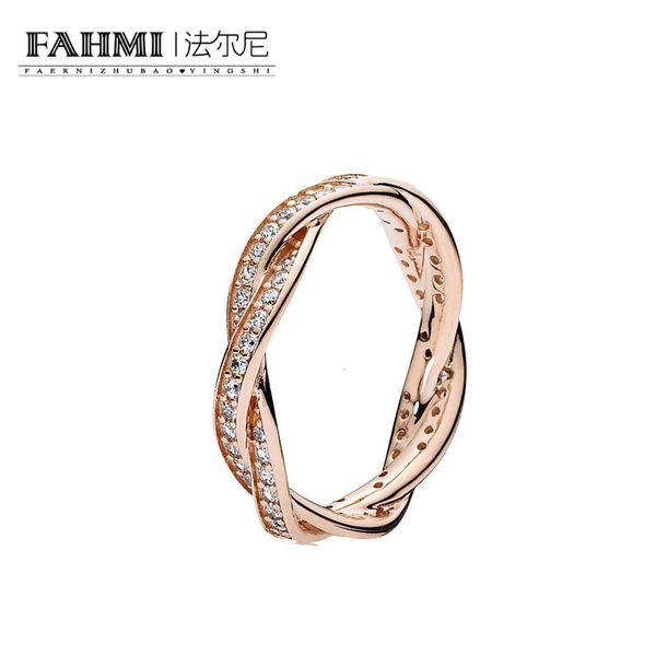 

fahmi 100% 925 sterling silver 1:1 original authentic charm 180892cz temperament fashion glamour retro ring wedding women jewelry, Slivery;golden