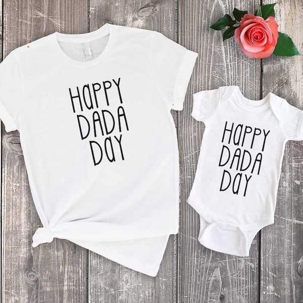 

first father's day family clothing 2020 fashion gift for dad new love happy dada day print t-shirts cotton big sister, Blue