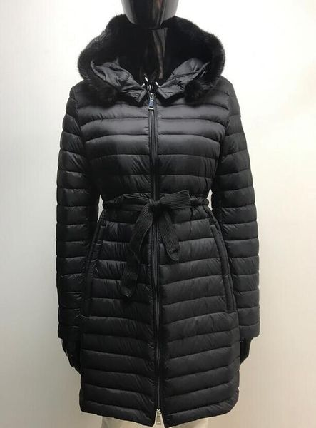

2020 brand women winter collection winter women down coat down parka 100% real raccoon fur coat for women in european style, Black