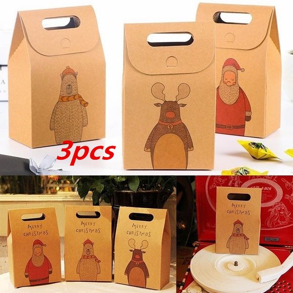 

christmas decorations 3pcs merry candy box party dessert paper packaging festival gift