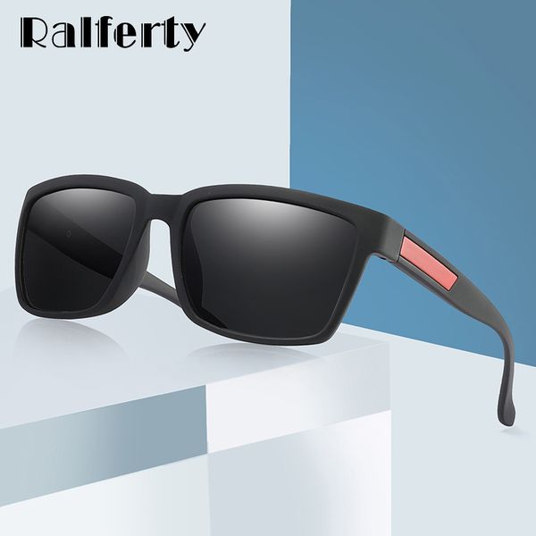 

ralferty 2020 mens polarized sunglasses for sport outdoor driving sunglasses men sun glasses uv400 square gafas de sol k1058, White;black