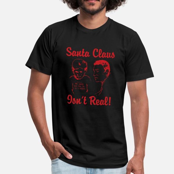 

santa claus isn t real t shirt men printed cotton s-3xl original fitness basic summer outfit shirt