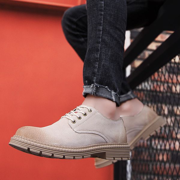 

shoe man loafers casual men sports low boots leisure leather on 2020 slip wear casual basso winter for hombre zapatos, Black