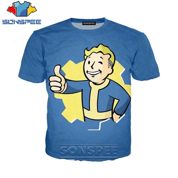 

fallout 4 character gmae 3d print shirts funny anime humor men clothing
