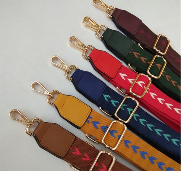 

canvas shoulder bag strap vintage rivet crossbody width shoulder straps leather bag part accessories to saddle bag, Black