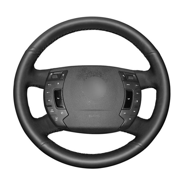 

ручной сшиты черный pu искусственная кожа рулевая колеса автомобиля крышка для c5 2008 2009 2010 2011 2012 2013 2014 2020 -2020