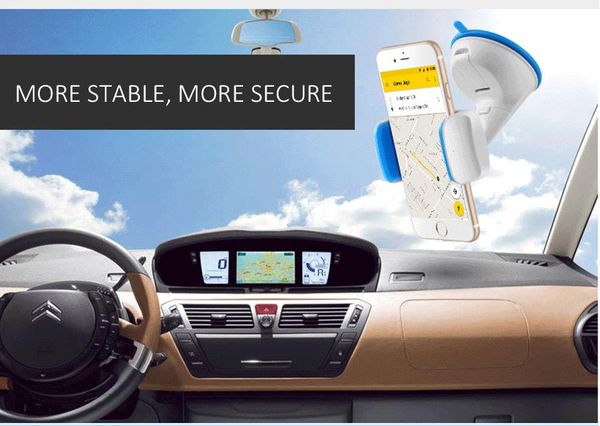 

cgjxsuniversal 360 degree rotating car windshield mount phone holder stands portable car holder for iphone gps car mobile phone holder stand